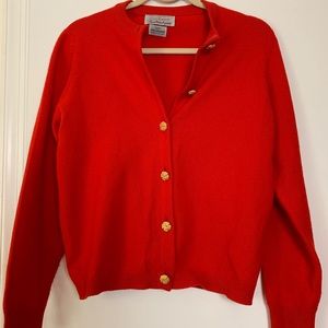 LIKE NEW Vintage Red Cashmere Cardigan
